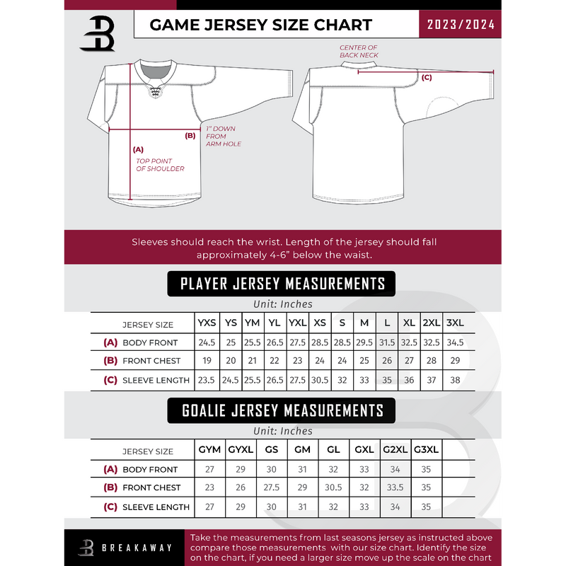 Delaware Jr. Blue Hens 30th Adult Goalie Sublimated Jersey