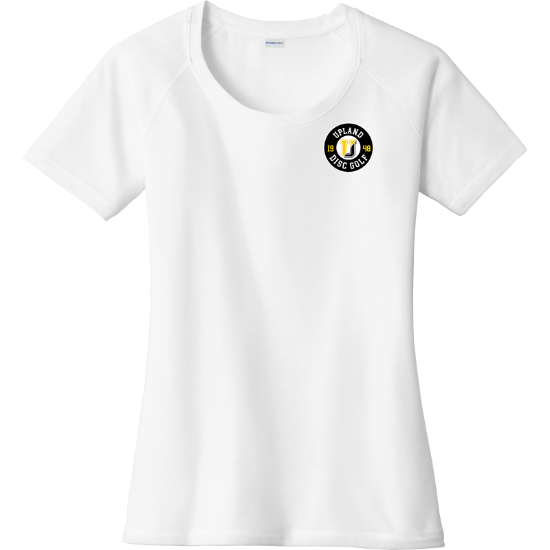 Upland Disc Golf Ladies PosiCharge Tri-Blend Wicking Scoop Neck Raglan Tee